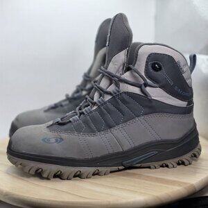 Women's size 7.5 - Salomon 857905 Gore-Tex Clima Dry Gray Hiking Trail Snow Boot